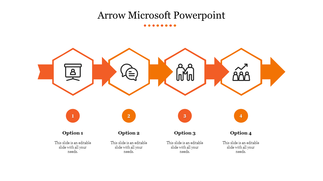 Free - Most Powerful Arrow Microsoft PowerPoint Presentation